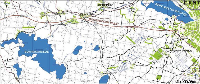 Карта рефтинского водохранилища с названиями